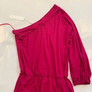 NWT Trina Turk Plum one Shoulder Jumpsuit